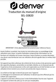 Notice DENVER SEL-10820 Scooter