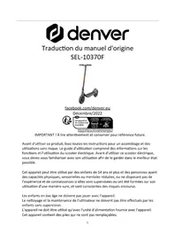 Notice DENVER SEL-10370F Scooter
