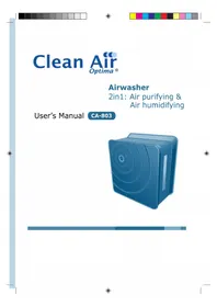 Notice Clean Air Optima CA-803 Humidificateur