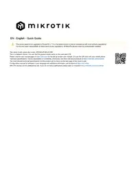 Notice Mikrotik CRS320-8P-8B-4S Commutateur