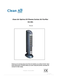 Notice Clean Air Optima CA-401 Purificateur d'air