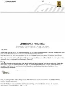 Notice LC-Power LC1000MW V3.1 Alimentation PC