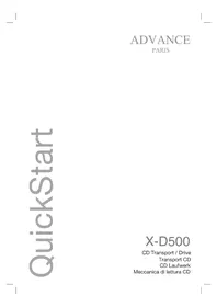 Notice ADVANCE X-D500 Lecteur/enregistreur de cd