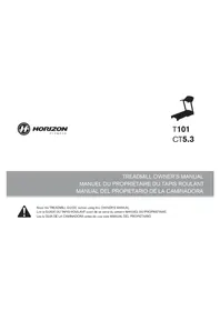 Notice Horizon Fitness CT5.3 Rueda de andar