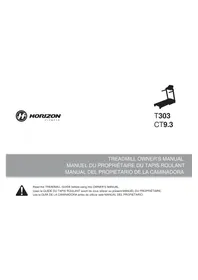 Notice Horizon Fitness CT9.3 Rueda de andar