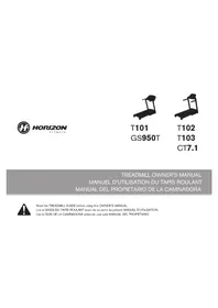 Notice Horizon Fitness GS950T Tapis de course