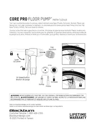 Notice Blackburn CORE PRO Pompe