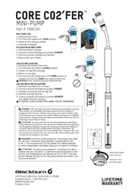 Notice Blackburn CORE CO2'FER Pompe