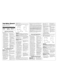 Notice HAMILTON BEACH 33240 Mijoteuse