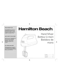 Notice HAMILTON BEACH 62677 Mixeur plongeant