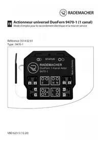 Notice RADEMACHER DUOFERN UNIVERSAL-AKTOR 9470-1 Non catégorisé