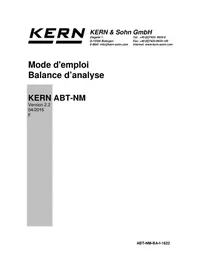 Notice Kern ABT 120-4NM Balance