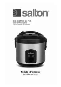 Notice Salton RC2027 Cuiseur à riz