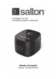 Notice Salton RC2126 Cuiseur à riz