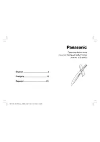 Notice PANASONIC ES-WR50 Rasoir
