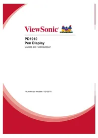 Notice VIEWSONIC PD1910 Tablette graphique