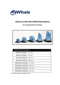 Notice Whale ORCA 3000 Pompe