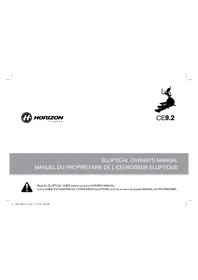 Notice Horizon Fitness CE9.2 Vélo elliptique