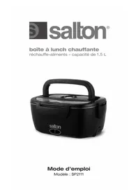 Notice Salton SP2111 Chauffe-Plats