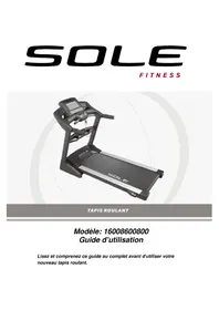 Notice Sole Fitness F80 Tapis de course