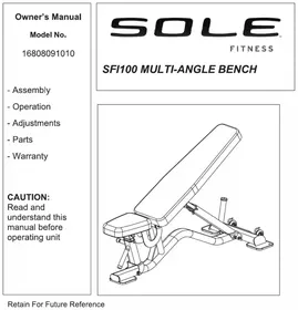 Notice Sole Fitness SFI100 Équipement de fitness