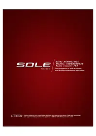 Notice Sole Fitness F63 Tapis de course