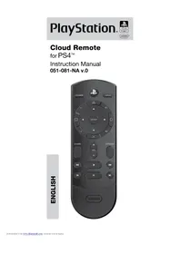 Notice PDP CLOUD Télécommande