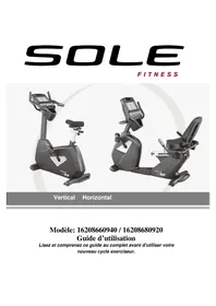 Notice Sole Fitness R92 Formateur de vélo d'intérieur