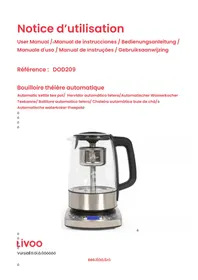 Notice LIVOO DOD209 Appareil à thé