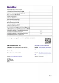 Notice CANDY CBT6130/1N-07 Hotte