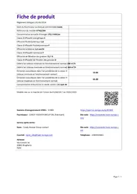 Notice CANDY CFT62/3W Aspirateur