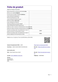 Notice CANDY CFT636/1W Hotte