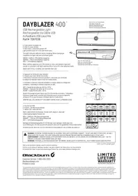 Notice Blackburn DAYBLAZER 400 Lampe vélo
