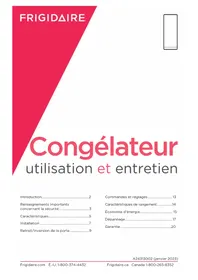 Notice FRIGIDAIRE FFFU13F2VV Congélateur