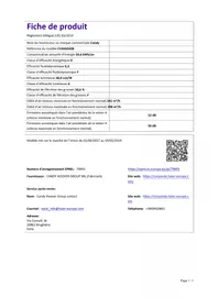 Notice CANDY CVMAD60B Aspirateur