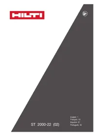 Notice HILTI ST 2000-22 Visseuse