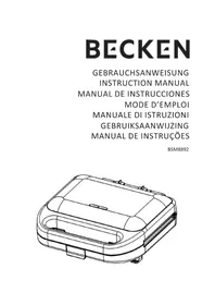 Notice Becken BSM8892 Pince pour croque monsieur