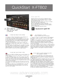 Notice ADVANCE X-FTB02 Recepteur