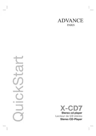 Notice ADVANCE X-CD7 Lecteur/enregistreur de cd