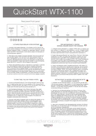 Notice ADVANCE WTX-1100 Recepteur