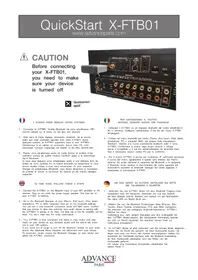 Notice ADVANCE X-FTB01 Recepteur