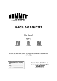 Notice Summit LCG536S Cuisinière
