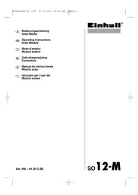 Notice EINHELL SO 12-M Panneau solaire