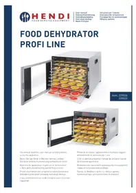 Notice Hendi 229026 Déshydrateur alimentaire