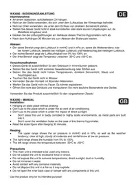 Notice Techno Line WA 3090 Thermomètre