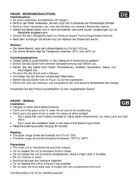 Notice Techno Line WA 3055 Thermomètre