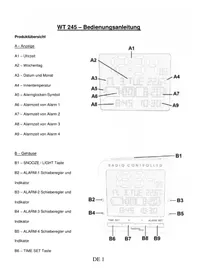 Notice Techno Line WT 245 Radio-réveil