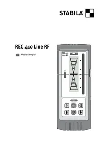 Notice Stabila REC 410 LINE RF Niveau laser