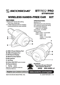 Notice Scosche BTFREQ PRO Kit d'encastrement