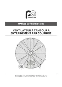 Notice Perfect Aire 1PAFDRUMBLT42 Ventilateur